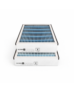 Alternative carbon filter set compatible with FLEXIT NORDIC S2/S3 ventilation units &ndash; high-performance replacement filters with activated carbon for odor control and improved indoor air quality.